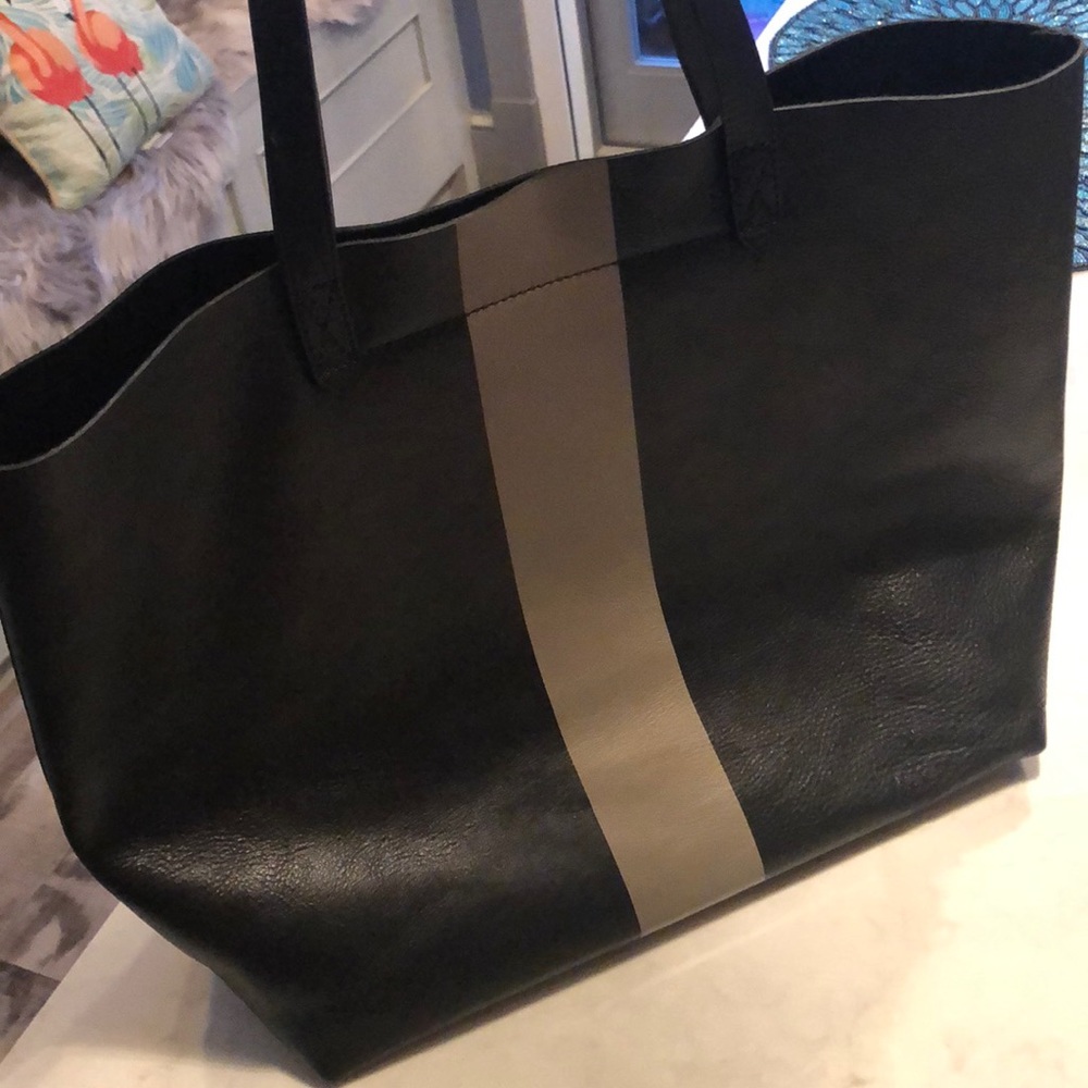 Large Madewell Painted Stripe Tote